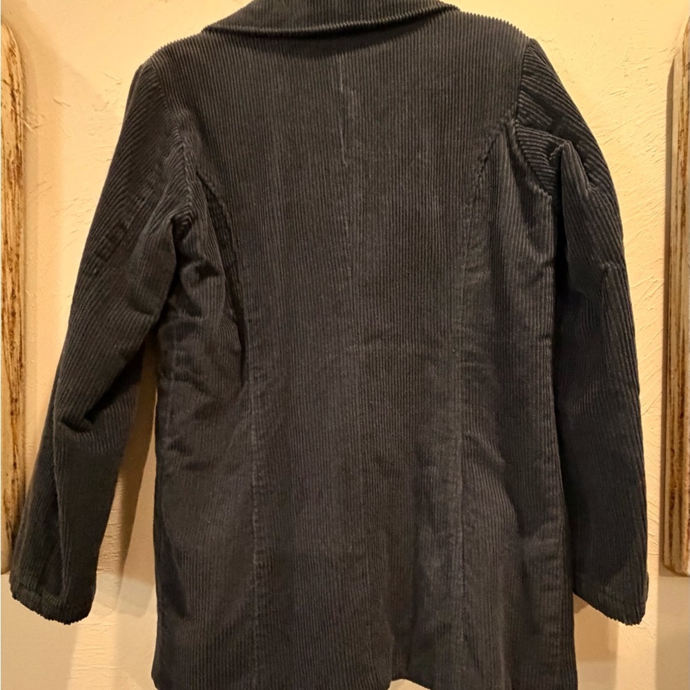 Y2K Women's Navy Corduroy coat vintage
90s - Picture 7 of 15